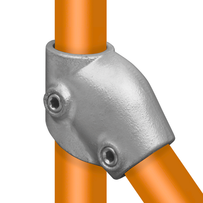Rohrverbinder aus Stahl T-Stück kurz verstellbar 30-60° Ø 33,7 mm