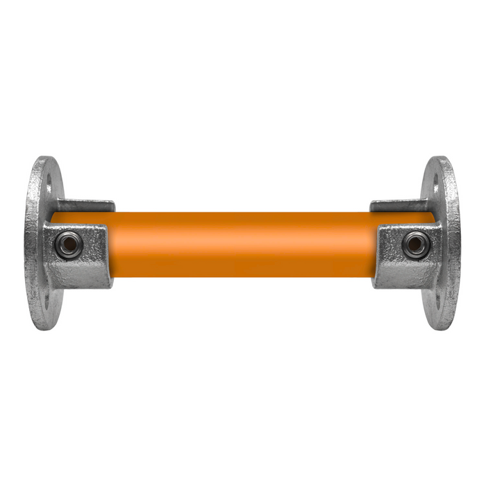 Rohrverbinder aus Stahl Runde Fußplatte mit Einlage (Satz) Ø 33,7mm
