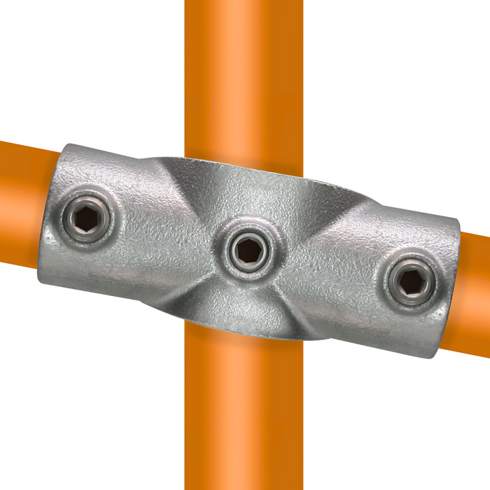 Rohrverbinder aus Stahl Kreuzstück, verstellbar bis 11° Ø 33,7mm