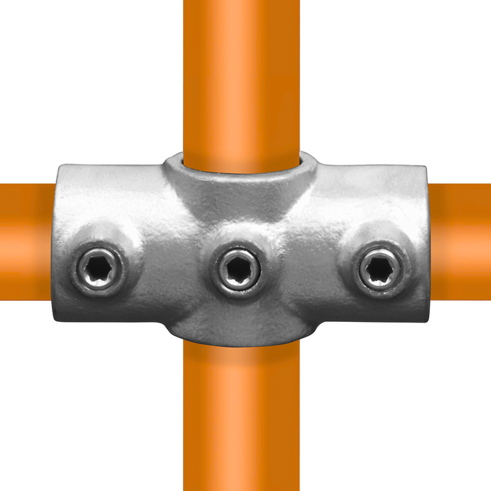 Rohrverbinder aus Stahl Kreuzstück, durchgehend Ø 42,4 mm