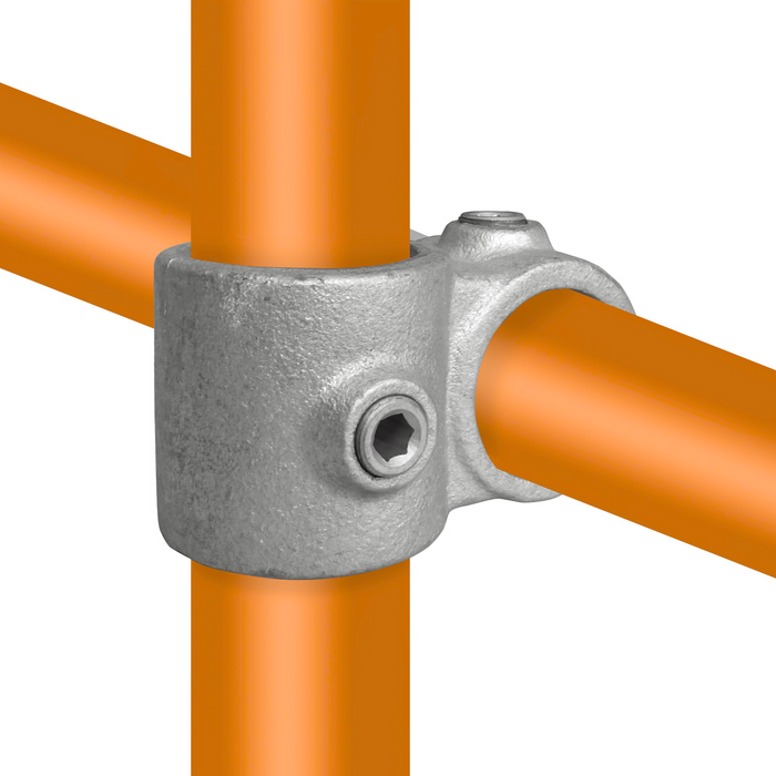 Rohrverbinder aus Stahl Überkreuz Verbinder, 90° kombiniert Ø 48,3 & 33,7 mm