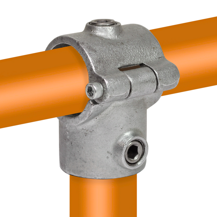 Rohrverbinder aus Stahl T-Stück kurz offen klappbar Ø 33,7 mm