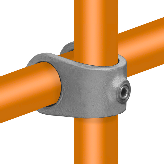 Rohrverbinder aus Stahl Kreuzschelle offen Ø 33,7 mm