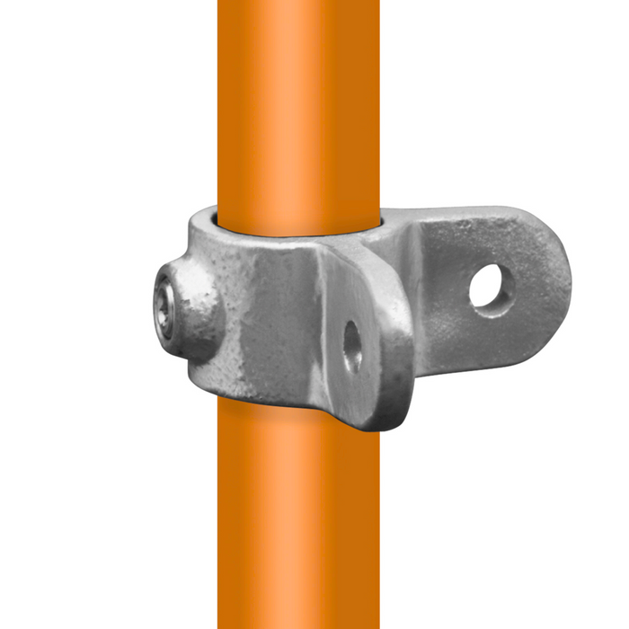 Rohrverbinder aus Stahl Gelenkauge, 90° doppelt Ø 26,9 mm
