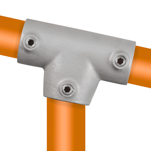 Rohrverbinder T-Stück lang Winkel bis 11 Grad mit Rohren 42,4 mm