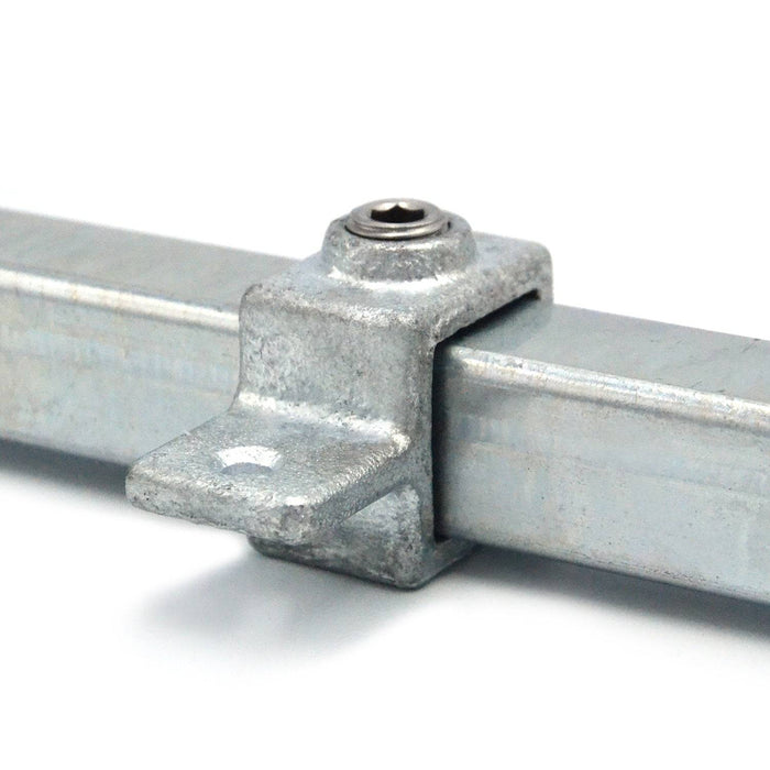 Rohrverbinder aus Stahl Vierkant Gelenkauge einfach ▇ 25x25mm