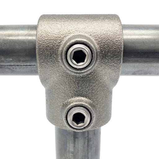 Rohrverbinder T-Stück kurz natural mit Rohr 42,4 mm