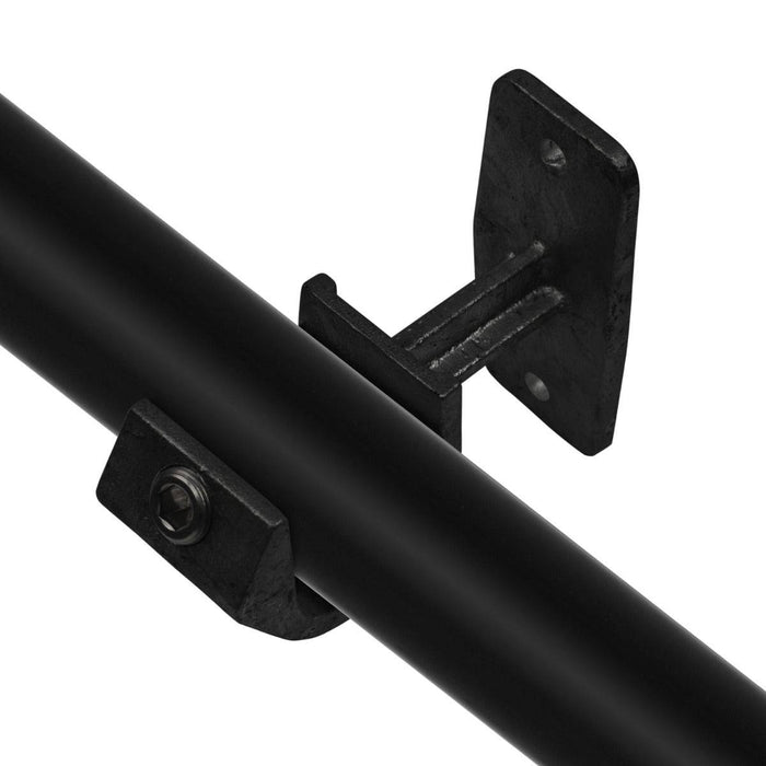Rohrverbinder aus Stahl schwarz Handlaufhalterung offen Ø 33,7mm