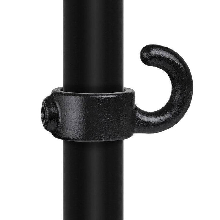 Rohrverbinder aus Stahl Schwarz Stellring mit Haken Ø 48,3 mm