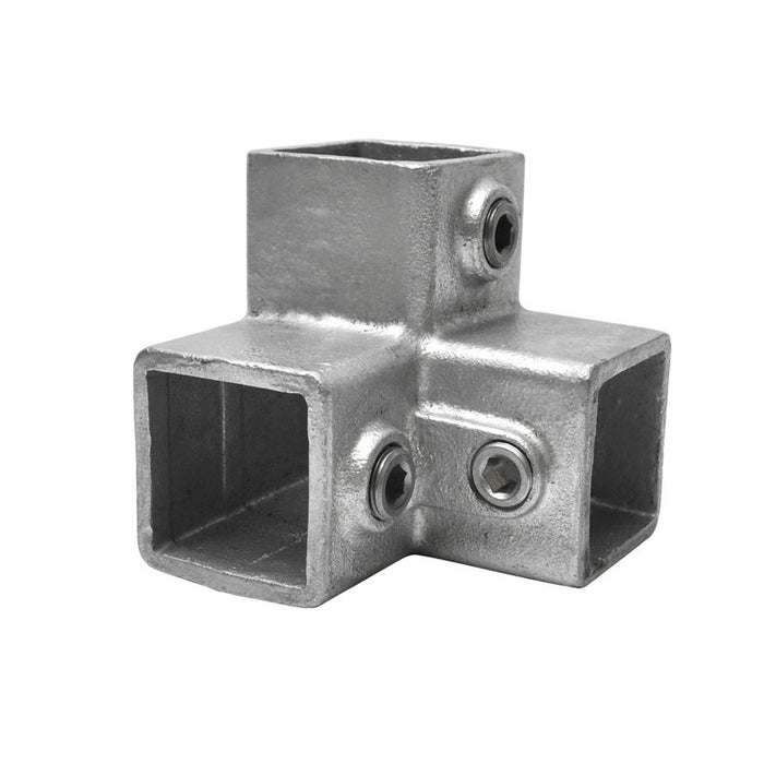 Rohrverbinder aus Stahl Vierkant Dreieckverbinder ▇ 40x40 mm