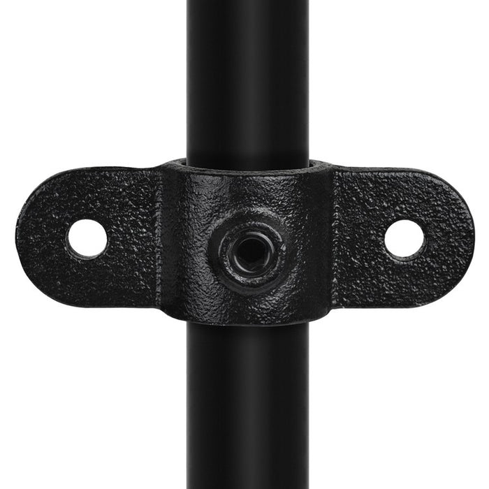 Rohrverbinder aus Stahl Schwarz Gelenkauge doppelt Ø 26,9 mm