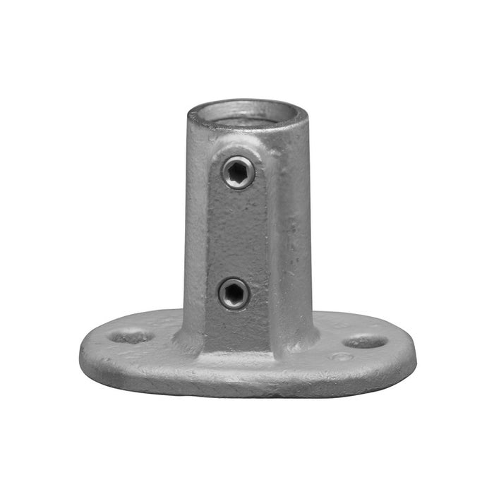 Rohrverbinder aus Stahl Fußplatte oval Ø 26,9 mm