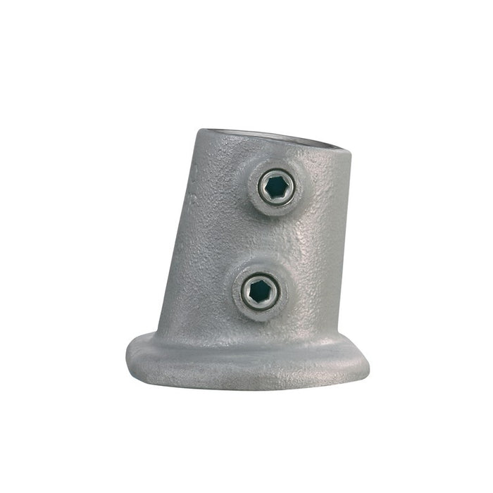 Rohrverbinder aus Stahl Fußplatte Oval Winkel 0 - 11º Ø 48,3 mm