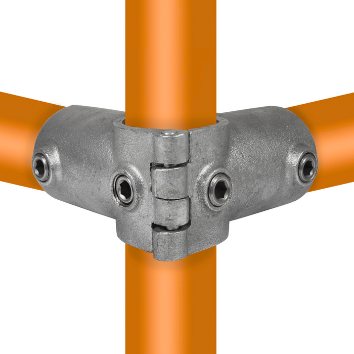 Rohrverbinder aus Stahl Dreiwegverbinder offen klappbar Ø 48,3 mm