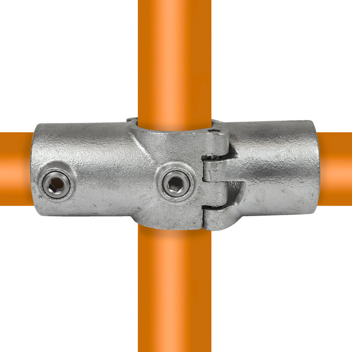 Rohrverbinder aus Stahl Offenes (Klappbares) Kreuzstück, einseitig Ø 48,3 mm