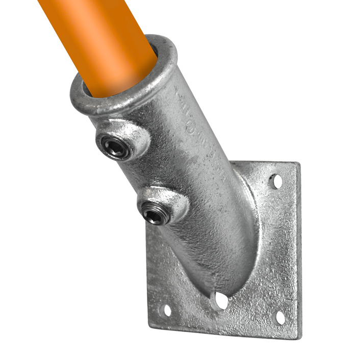 Rohrverbinder aus Stahl Fahnenstangenhalterung einfach Ø 33,7 mm