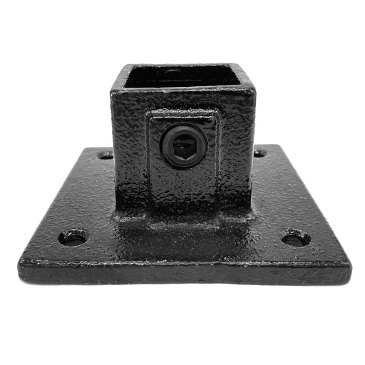 Rohrverbinder Fußplatte vierkant schwarz 40x40