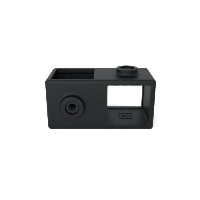 Robuster Vierkant-Kreuzverbinder 90 Grad in Schwarz für belastbare Metallkonstruktionen