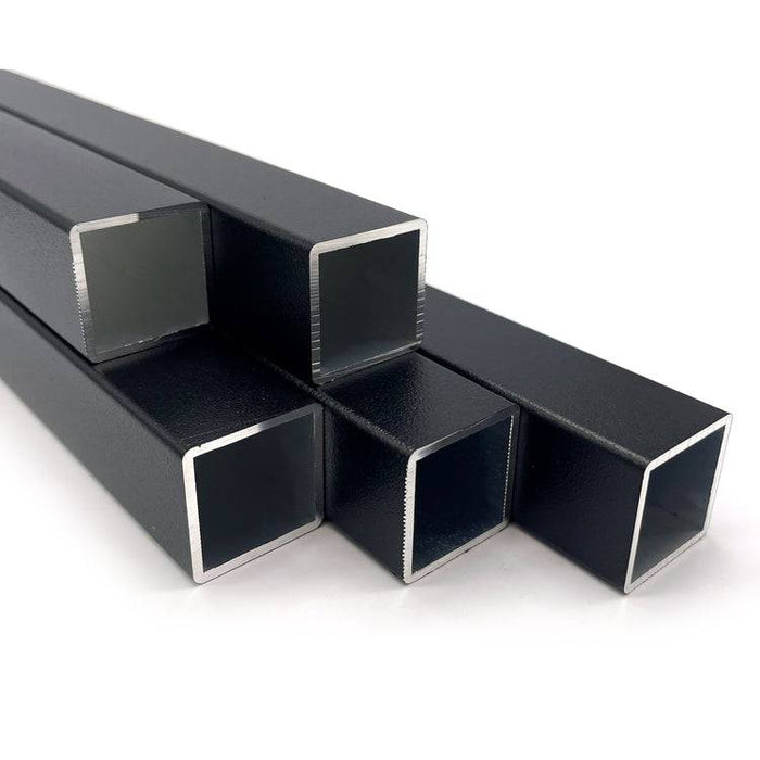 Aluminiumrohr vierkant schwar