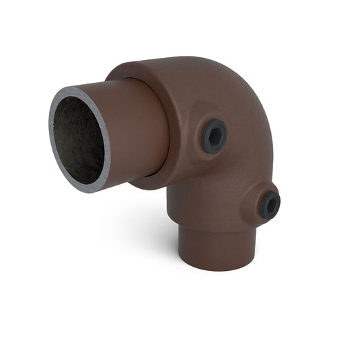 Rohrverbinder Bogen 90° braun – stabile Eckverbindung für Vierkantrohre.