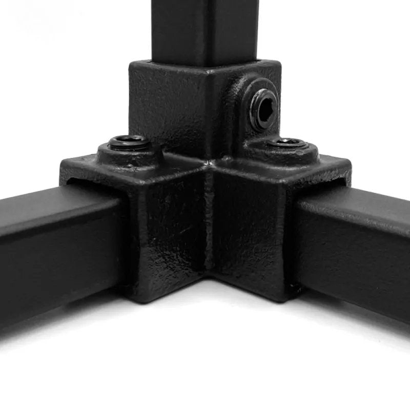 Rohrverbinder Vierkant Schwarz