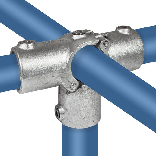 Rohrverbinder T-Stück Stützrohr aufklappbar mit Rohren