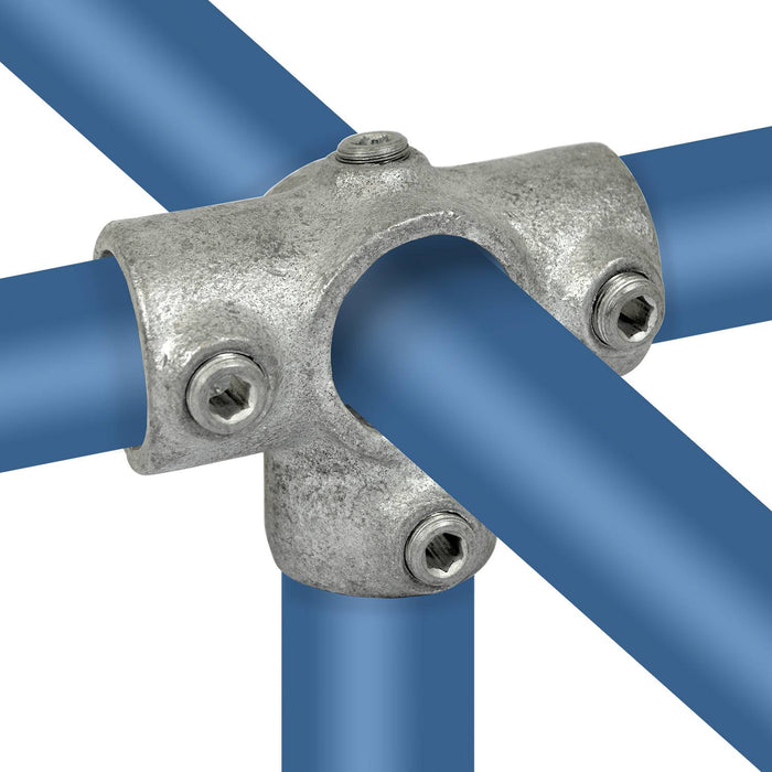 Rohrverbinder aus Stahl galvanisiert Dreiweg T-Stück 