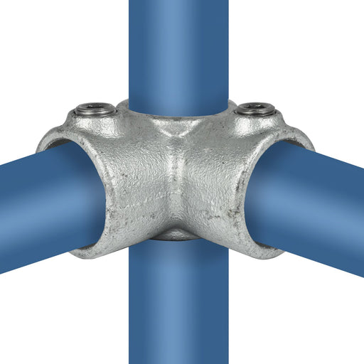 Rohrverbinder aus Stahl galvanisiert Eckstück durchgehend 