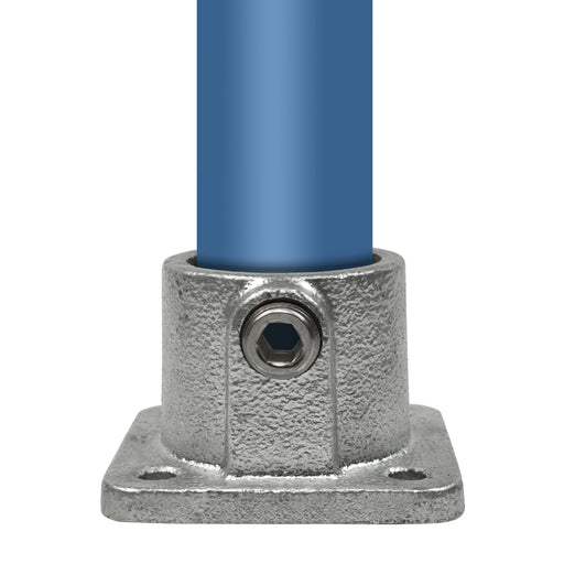 Rohrverbinder aus Stahl galvanisiert Fußplatte quadratischer Flansch