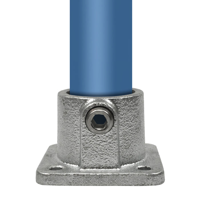 Rohrverbinder aus Stahl galvanisiert Fußplatte quadratischer Flansch