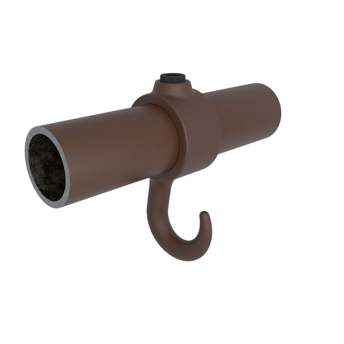 Rohrverbinder Garderobenhaken braun – stabile Aufhängung für Rundrohrsysteme.