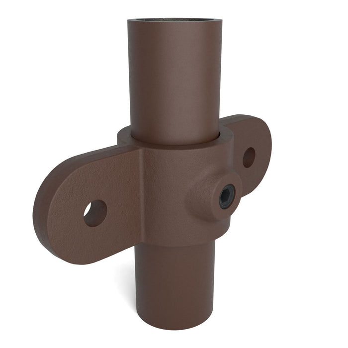 Rohrverbinder Gelenkauge doppelt 180° braun mit Innensechskantschraube