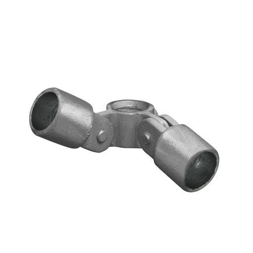 Rohrverbinder Gelenkstück doppelt, 90°, aus Stahl galvanisiert, ohne Rohr 