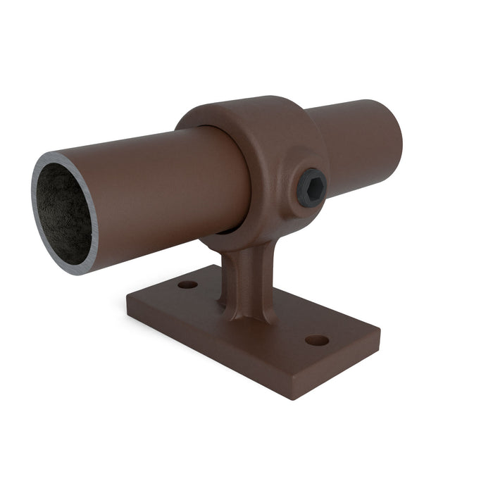 Rohrverbinder Handlaufhalterung braun – stabile Halterung für Rundrohr-Geländer.