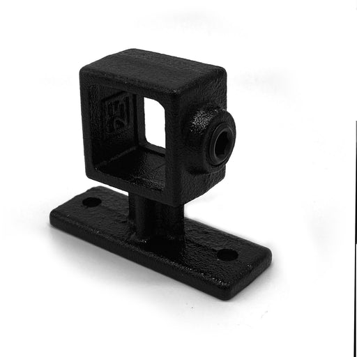 Rohrverbinder Handlaufhalterung Vierkant schwarz, ohne Rohre abgebildet