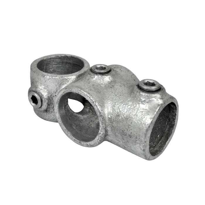 Rohrverbinder Kreuz-T-Stück kombiniert, aus Stahlgalvanisiert, ohne Rohr