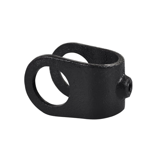 Rohrverbinder Kreuzstück offen,Schwarz, aus Stahl mit Pulverbeschichtung, ohne Roh