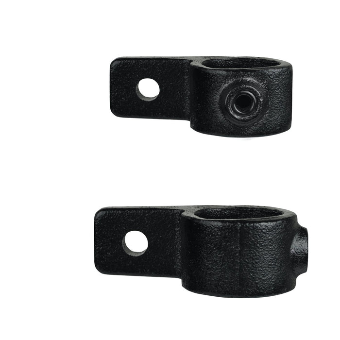 Unterschied zwischen Rohrverbinder Ösenteil einfach schwarz Durchmesser 26,9 mm und Durchmesser 33,7 mm, 42,4 mm und 48,3 mm 