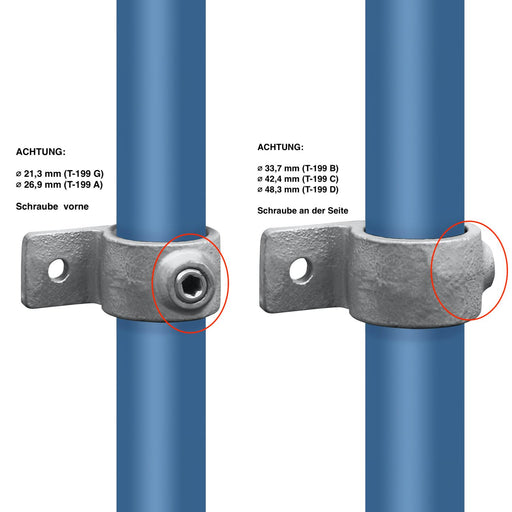 Rohrverbinder Befestigungsring Stahl 21,3 mm