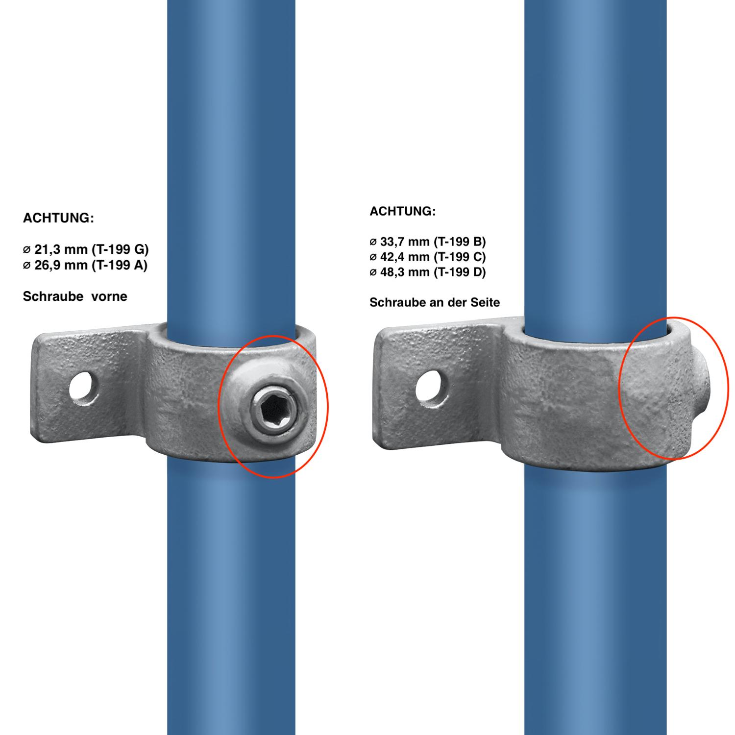 rohrverbinder zeltstangen Rohrverbinder Ösenteil 42,4 mm | Für Platten & Tafeln