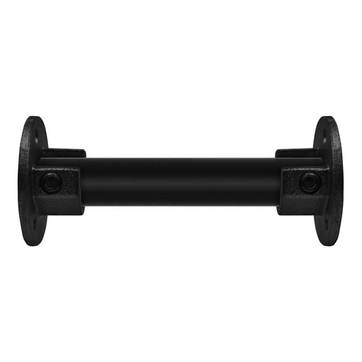 Fussplatte Gardinenstange mit Rohr schwarz 26,9 mm