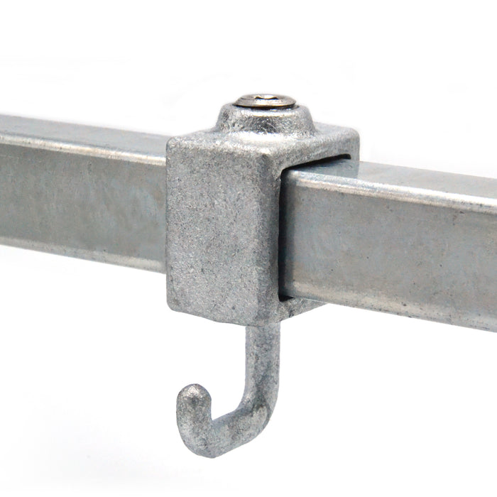 Rohrverbinder aus Stahl Vierkant Garderobenhaken ▇ 25x25 mm