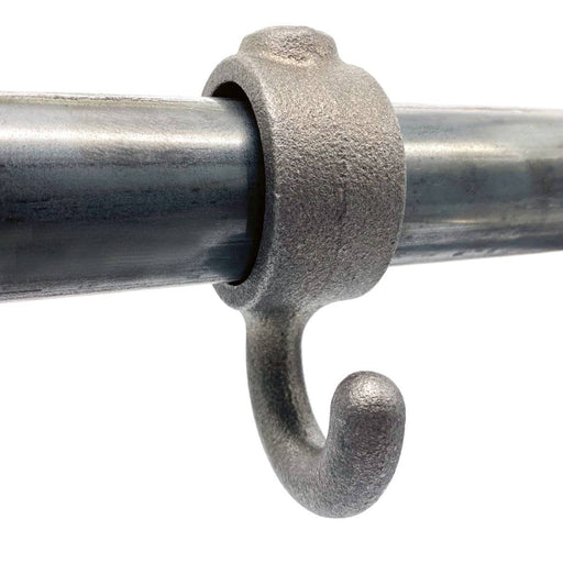 Rohrverbinder Garderobenhaken natural mit Rohr 33,7 mm