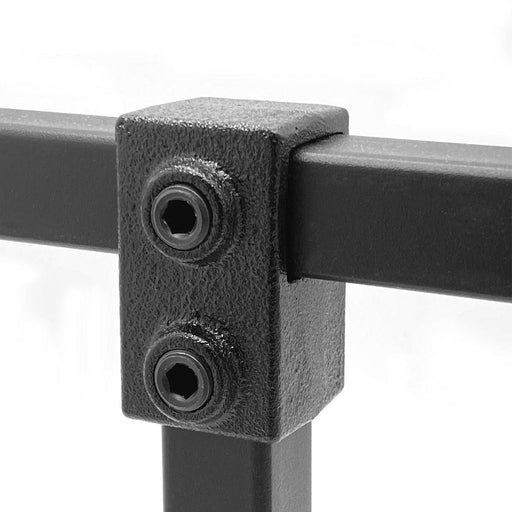 Rohrverbinder T-Stück kurz vierkant mit Rohr 25x25