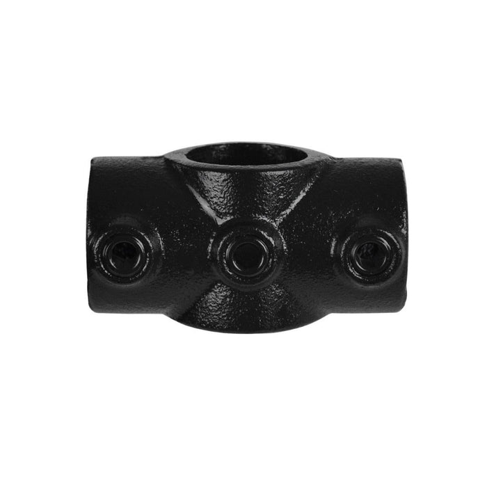 Rohrverbinder aus Stahl Schwarz Kreuzstück Ø 21,3mm