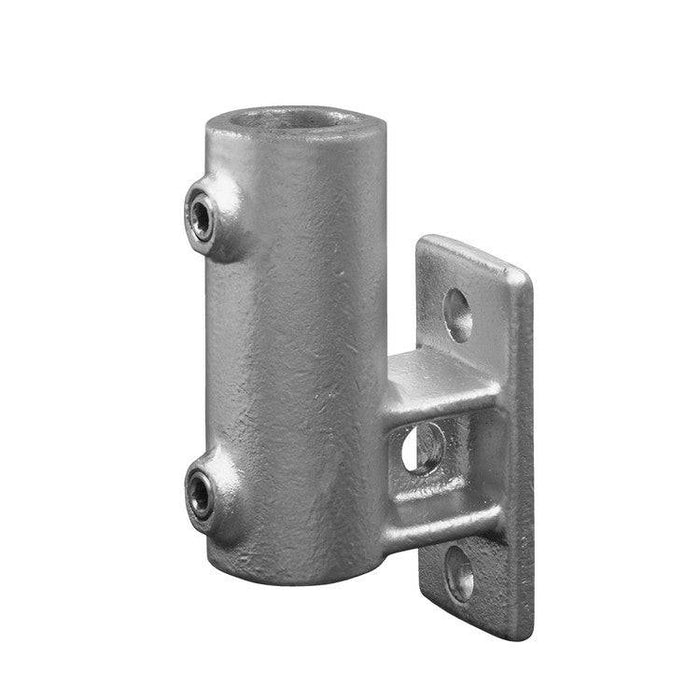 Rohrverbinder Wandhalter, Vertikale Schraubplatte, ohne Rohr, Stahl, galvanisiert, 48,3 mm Durchmesser