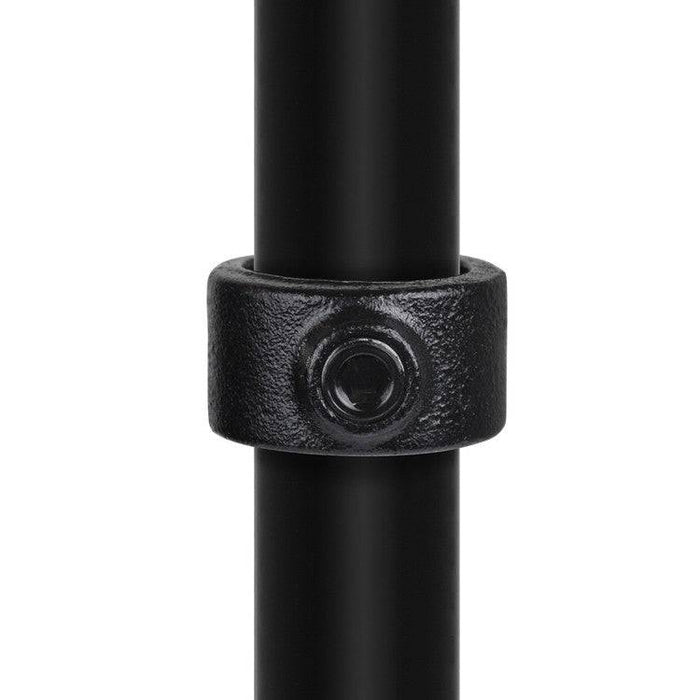 Rohrverbinder Stellring einfach schwarz Ø 33,7 mm, aus Stahl mit Pulverbeschichtung, mit Rohr