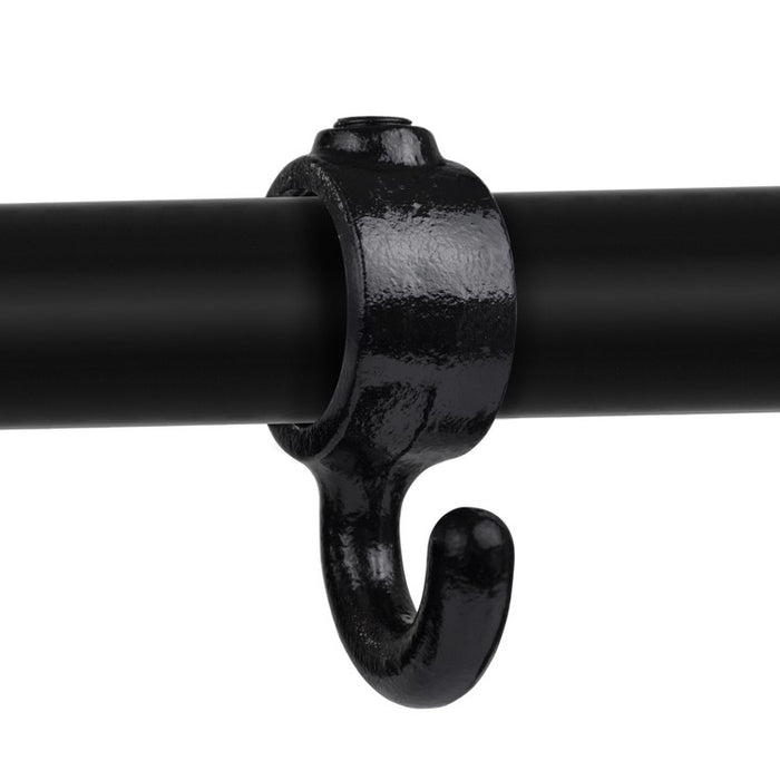 Rohrverbinder aus Stahl Schwarz Garderobenhaken Ø 26,9 mm