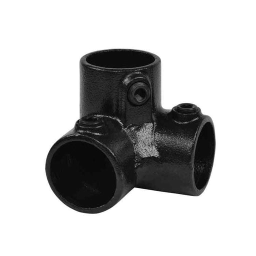 Rohrverbinder aus Stahl Schwarz Dreiweg-Eckstück, 90°, ohne Rohr Ø 33,7 mm