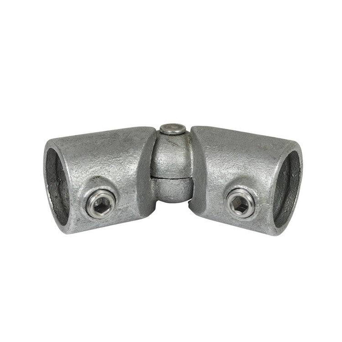 Rohrverbinder Eckverbinder variabel 75º-210º Ø 42,4 mm, aus Stahl galvanisiert, ohne Rohr